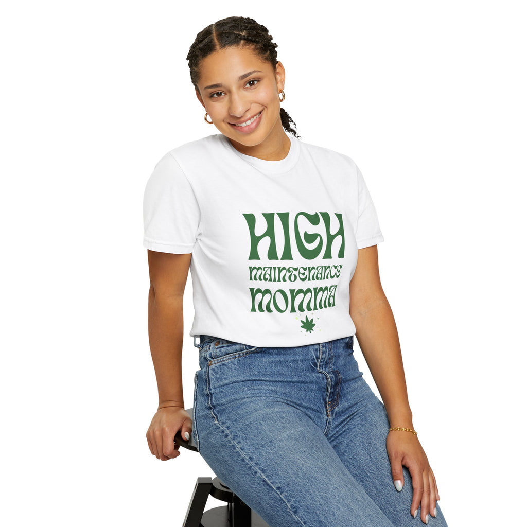 Cannabis women shirt "high maintenance momma"