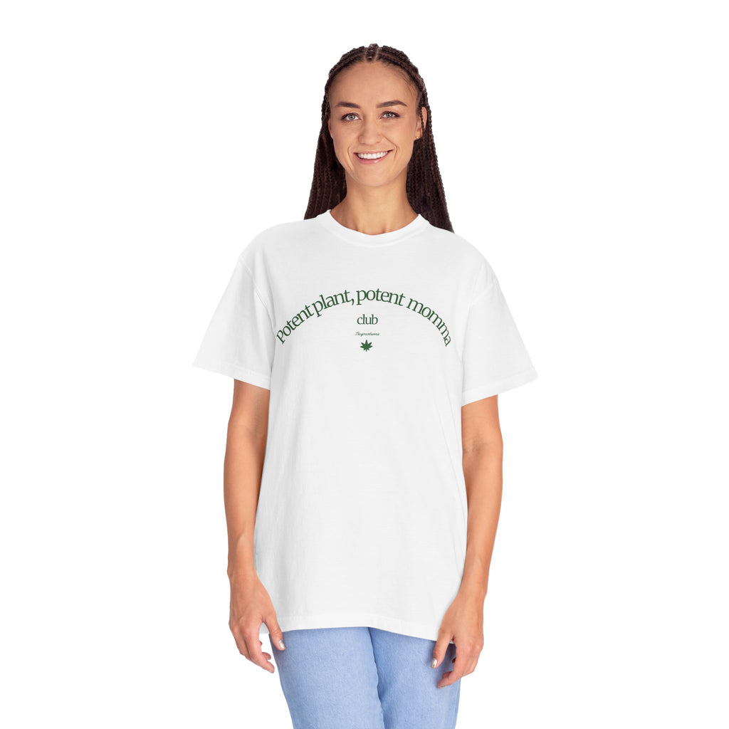 Cannabis women shirt "potent plant, potent mama"