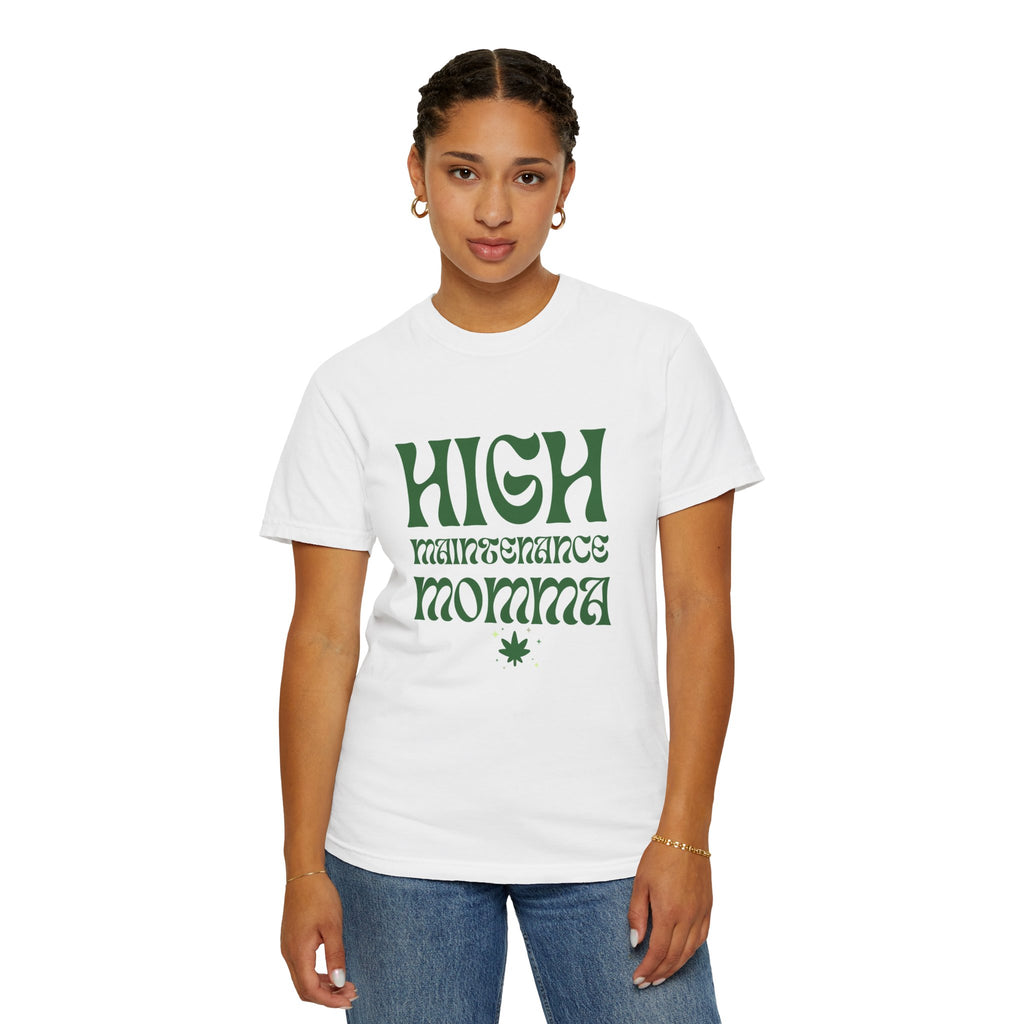 Cannabis women shirt "high maintenance momma"