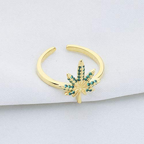 TGBJE Cannabis Leaf Ring Cannabis Gift Cannabis Weed Gift Cannabis Lover Gift Marijuana Gift