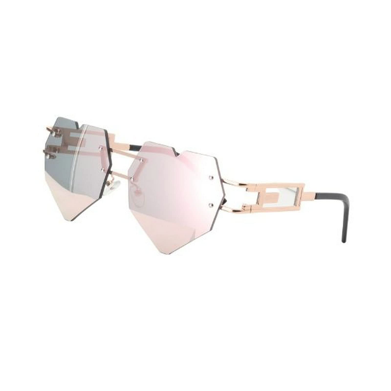 Vintage Punk Sunglasses Men Women 2020 Fashion Colorful Rimless Leaf-shaped Sun Glasses
