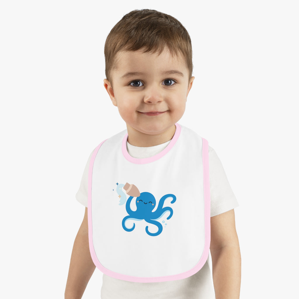 Cute Octopus Baby Bib, Whale, Sea Creature, Baby Shower Gift, Toddler Bib, Kids Feeding Accessory, Nautical Theme