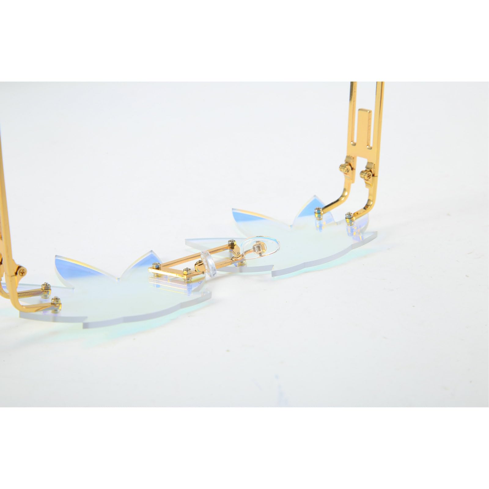 Vintage Punk Sunglasses Men Women 2020 Fashion Colorful Rimless Leaf-shaped Sun Glasses