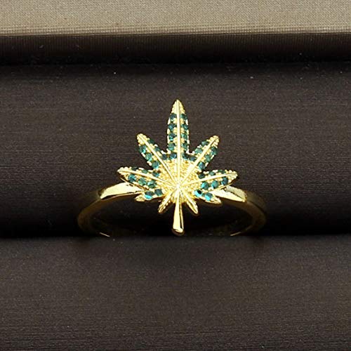 TGBJE Cannabis Leaf Ring Cannabis Gift Cannabis Weed Gift Cannabis Lover Gift Marijuana Gift