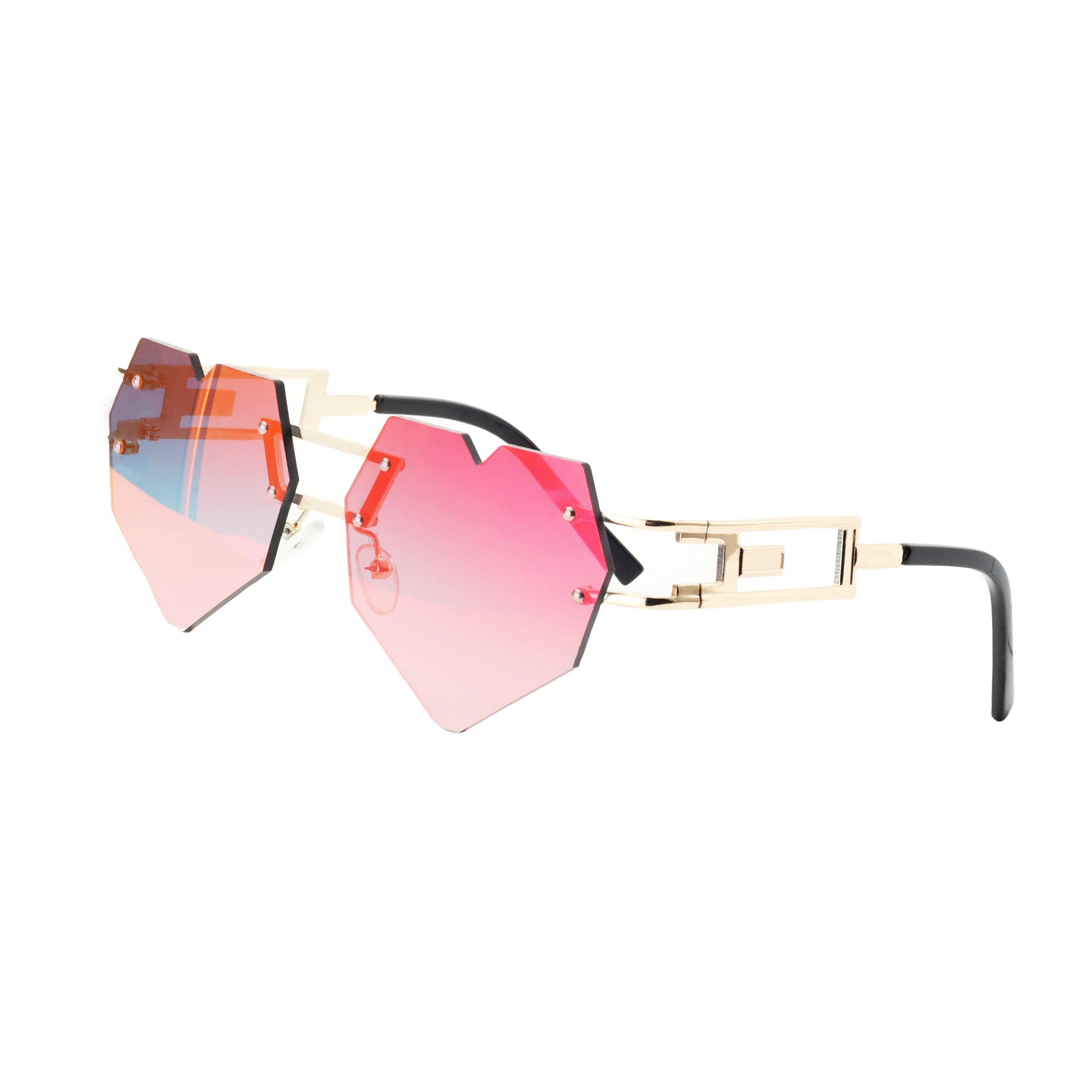 Vintage Punk Sunglasses Men Women 2020 Fashion Colorful Rimless Leaf-shaped Sun Glasses