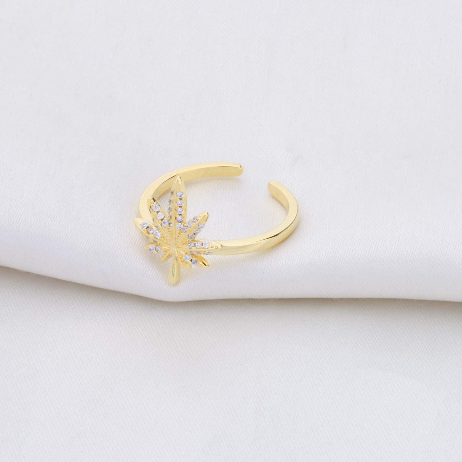 TGBJE Cannabis Leaf Ring Cannabis Gift Cannabis Weed Gift Cannabis Lover Gift Marijuana Gift