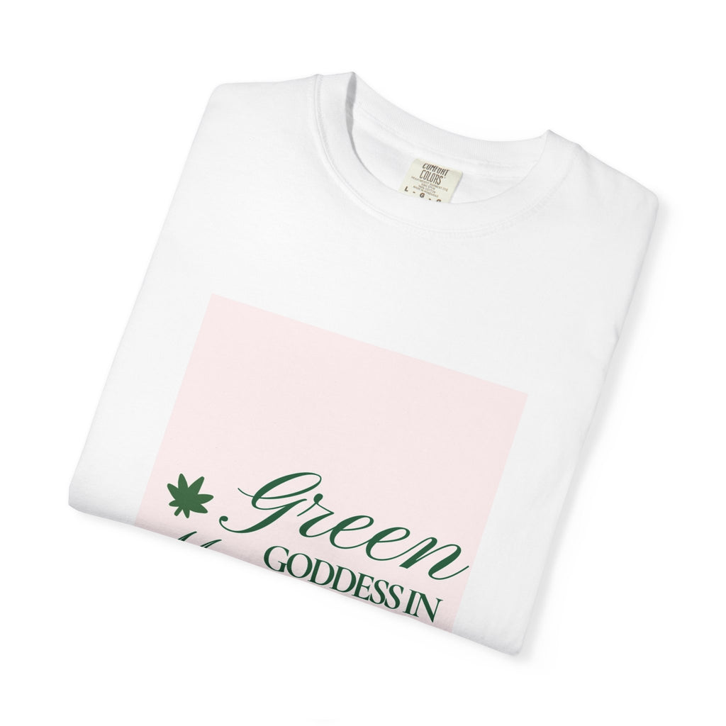 Cannabis women shirt "green goddess in momma mode"