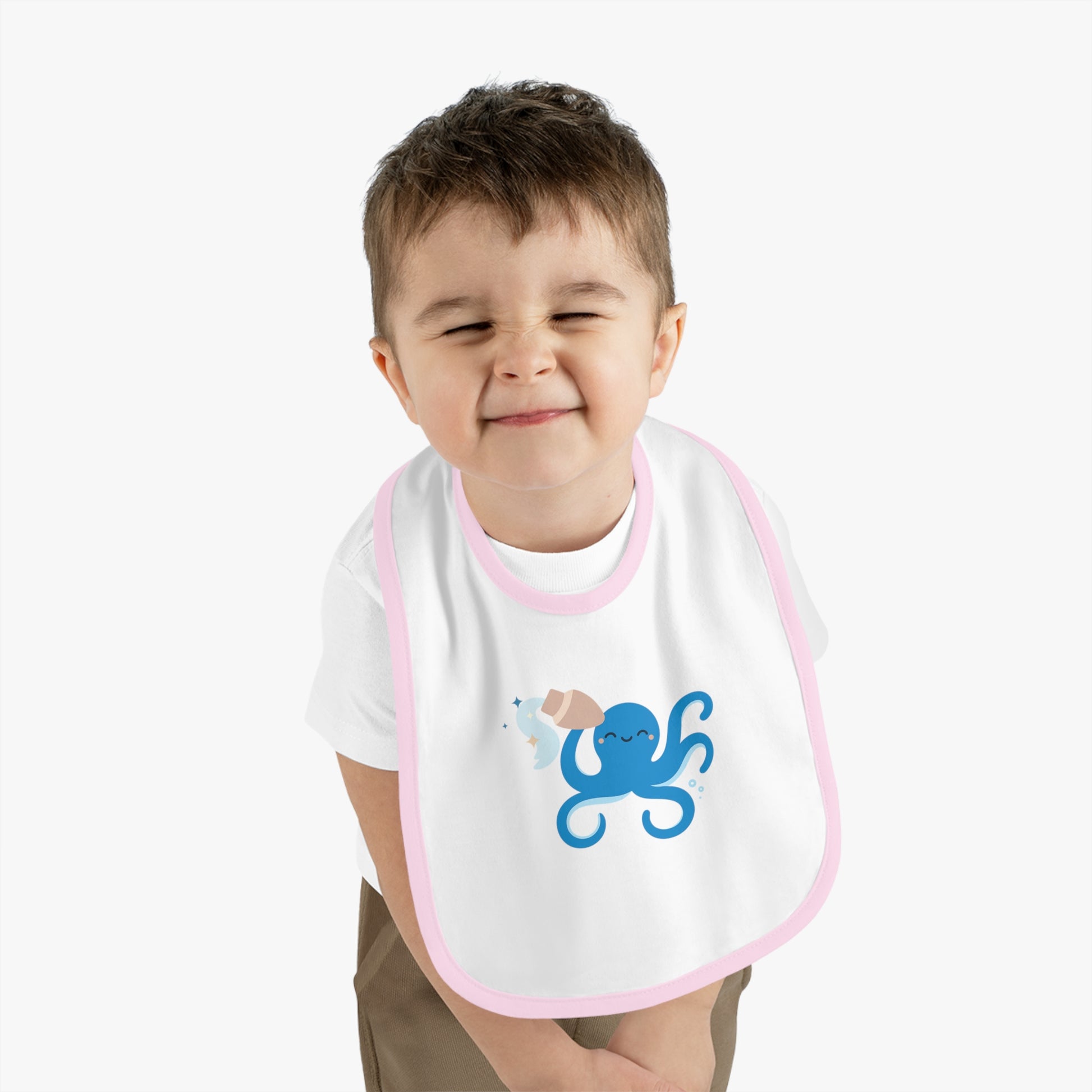 Cute Octopus Baby Bib, Whale, Sea Creature, Baby Shower Gift, Toddler Bib, Kids Feeding Accessory, Nautical Theme